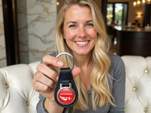 Renault Personalised Keychain Sturdy Leather Design Style